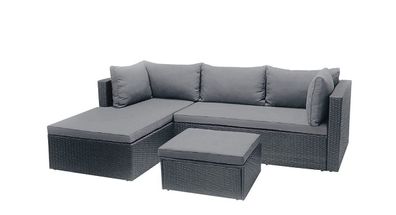 Lounge Set Gruppe Garten Sitzgruppe Polyrattan Gartenmöbel Sofa Couch Garnitur