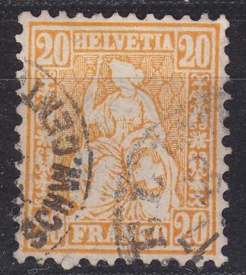 Schweiz Switzerland [1862] MiNr 0024 a ( O/ used )
