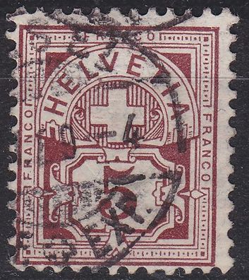 Schweiz Switzerland [1882] MiNr 0052 Y b ( O/ used )