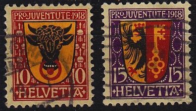 Schweiz Switzerland [1918] MiNr 0143-44 ( O/ used ) Pro Juventute