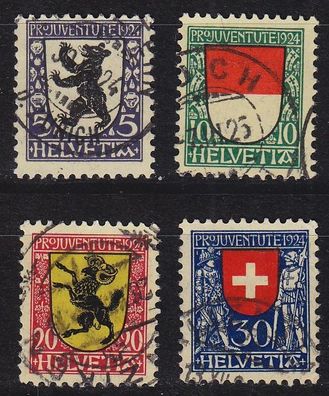 Schweiz Switzerland [1924] MiNr 0209-12 ( O/ used ) [01] Pro Juventute