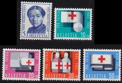 Schweiz Switzerland [1963] MiNr 0775-79 ( * */ mnh ) Pro Patria