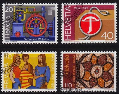 Schweiz Switzerland [1981] MiNr 1206-09 ( O/ used )