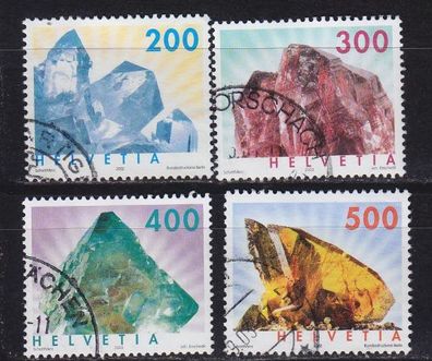 Schweiz Switzerland [2002] MiNr 1808-09,44-45 ( O/ used ) [01] Mineralien