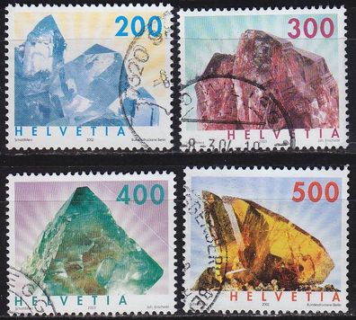 Schweiz Switzerland [2002] MiNr 1808-09,44-45 ( O/ used ) [02] Mineralien