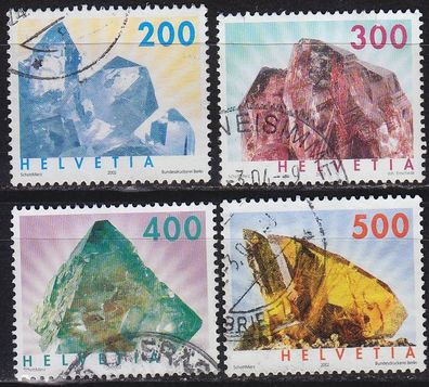 Schweiz Switzerland [2002] MiNr 1808-09,44-45 ( O/ used ) [03] Mineralien