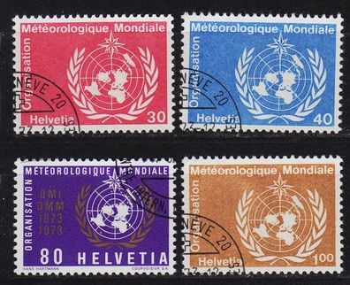 Schweiz Switzerland [OMM/ WMO] MiNr 0010-13 ( O/ used )