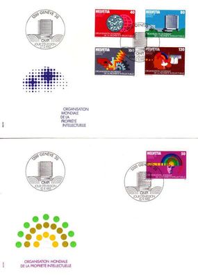 Schweiz Switzerland [OMPI/ WIPO] MiNr 0001-05 ( FDC )