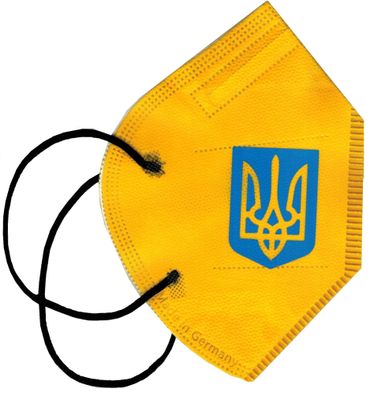 1 FFP2 Maske in Gelb Deutsche Herstellung - Ukraine - 19706