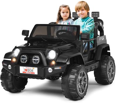 2 Sitzer Kinderauto mit 2,4G-Fernbedienung, 3 Gang Elektroauto mit MP3, Musik, Hupe