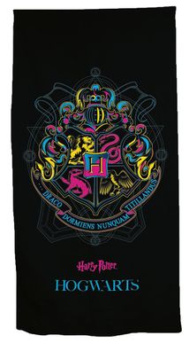 Harry Potter Hogwarts Wappen Magie Zauber Badetuch Handtuch neonfarben 70 x 140