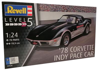 Revell 07646 &acute;78 Corvette Indy Pace Car Modellbausatz Sportwagen Modellauto, 70