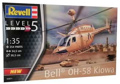 Revell 03871 Bell OH-58 Kiowa Modellbausatz Beobachtungshelikopter Modellhelikop