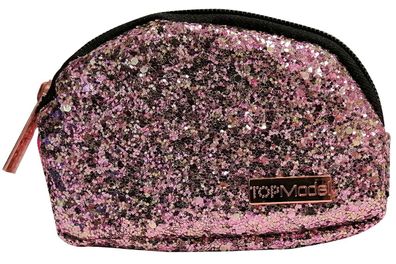 Depesche D10179 Top Model Minitasche Geldbeutel Schmucktasche Rosa Glitzer Effek