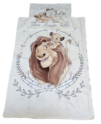 Disney Bettwäsche Set, König der Löwen Simba Nala Mufasa 140x200 Bettdecke + Kop