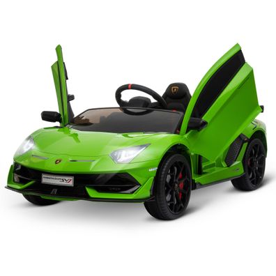 HOMCOM® Kinderauto von Lamborghini SVJ Kinderfahrzeug für 3-8 Jahre Elektroauto