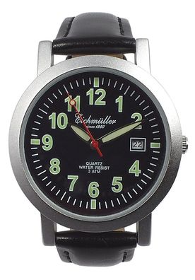 Eichmüller Unisex Armbanduhr Ø 37mm Quarzwerk 3ATM Datum Lederband