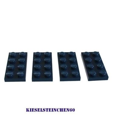 3020 4667595 LEGO® Platte 2 x 4 - dunkelblau - 4 Stück - NEU