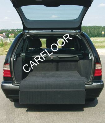 Für Seat Alhambra ab 10.10 Kofferraumteppich ausklappbar Velours Deluxe schwarz