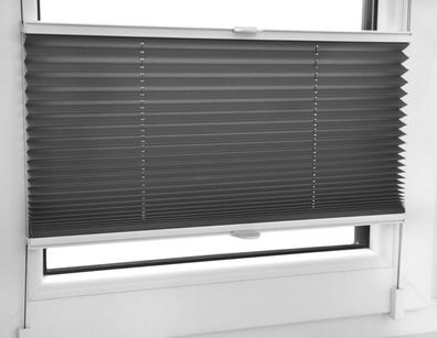 Plissee Faltrollo inkl. Klemmträger anthrazit 40x100 cm Jalousie