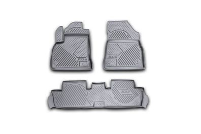 Fußmatten für Peugeot 3008 2010-2016 3D Antirutsch Gummimatten Passform, 3 tlg.