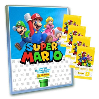 Super Mario Karten - Trading Cards (2022) - 1 Sammelmappe + 4 Booster