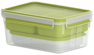 emsa XL Lunchbox CLIP & GO 2,3 Liter transparent / grün