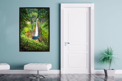 Poster - 80x120 cm - Wasserfall im Dschungel von Costa Rica (Gr. 80x120 cm)