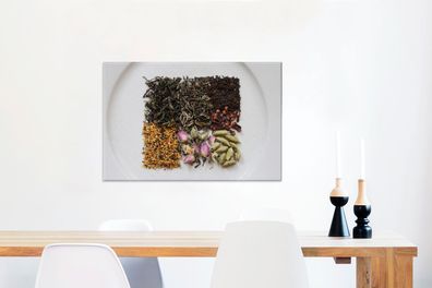 Leinwandbilder - 90x60 cm - Getrocknet auf einem Teller (Gr. 90x60 cm)
