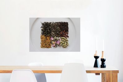 Glasbilder - 90x60 cm - Getrocknet auf einem Teller (Gr. 90x60 cm)