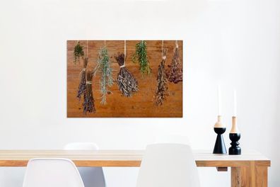 Leinwandbilder - 90x60 cm - Getrocknete Kräuter (Gr. 90x60 cm)