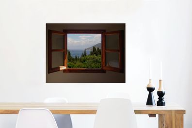 Glasbilder - 80x60 cm - Ansichten in Griechenland (Gr. 80x60 cm)