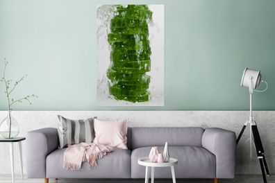 Glasbilder - 80x120 cm - Gurke - Wasserfall - Gemüse (Gr. 80x120 cm)