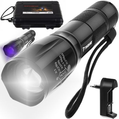 Taschenlampe LED CREE XPE UV-Licht USB Lichtmodi 18367