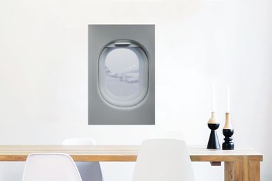 Glasbilder - 40x60 cm - Blick aus dem Flugzeugfenster (Gr. 40x60 cm)