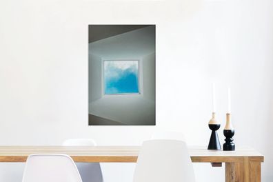 Leinwandbilder - 40x60 cm - Minimalistischer Blick aus dem Fenster (Gr. 40x60 cm)