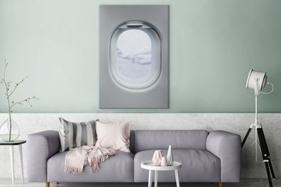 Leinwandbilder - 90x140 cm - Blick aus dem Flugzeugfenster (Gr. 90x140 cm)