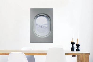 Leinwandbilder - 60x90 cm - Blick aus dem Flugzeugfenster (Gr. 60x90 cm)