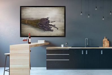 Poster - 120x80 cm - Blumenstrauß getrockneter Lavendel (Gr. 120x80 cm)