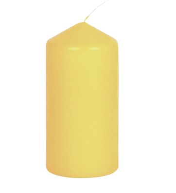 Stumpenkerze gelb Adventskerzen Weihnachtskerze Stumpen Kerze Deko 12,5cm