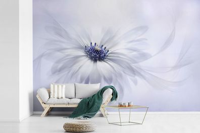 Fototapete - 360x240 cm - Blume - Abstrakt - Weiß (Gr. 360x240 cm)