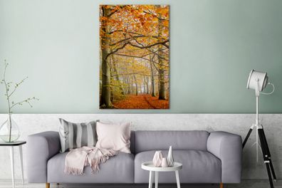 Leinwandbilder - 90x140 cm - Herbst - Wald - Dänemark (Gr. 90x140 cm)