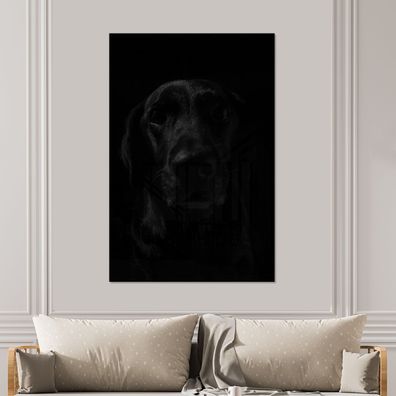 Glasbilder - 100x150 cm - Hund - Haustier - Schwarz (Gr. 100x150 cm)