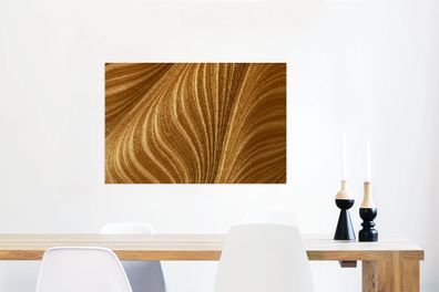 Glasbilder - 90x60 cm - Nahaufnahme von Goldfarbe (Gr. 90x60 cm)