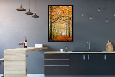 Poster - 60x90 cm - Herbst - Wald - Dänemark (Gr. 60x90 cm)