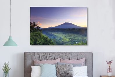 Leinwandbilder - 150x100 cm - Reisfelder in Indonesien (Gr. 150x100 cm)