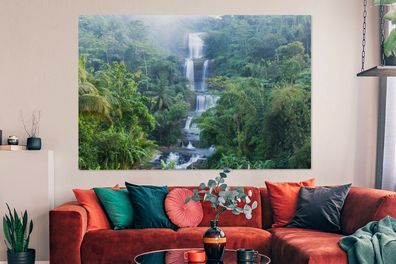 Leinwandbilder - 150x100 cm - Wasserfälle in Indonesien (Gr. 150x100 cm)