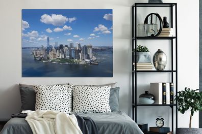 Leinwandbilder - 120x90 cm - New York - Manhattan - Skyline (Gr. 120x90 cm)
