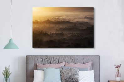 Leinwandbilder - 150x100 cm - Nebel über Java (Gr. 150x100 cm)