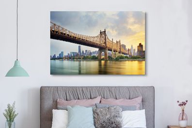 Leinwandbilder - 150x100 cm - New York - Queens - Manhattan (Gr. 150x100 cm)